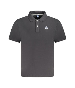 North Sails Black Cotton Men Polo Shirt