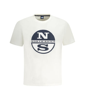 North Sails White Cotton Men T-Shirt