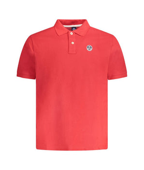 North Sails Red Cotton Men Polo Shirt