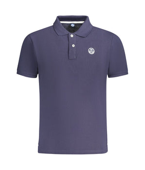 North Sails Blue Cotton Men Polo Shirt