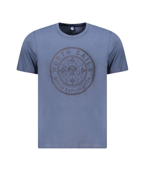 North Sails Blue Cotton Men T-Shirt