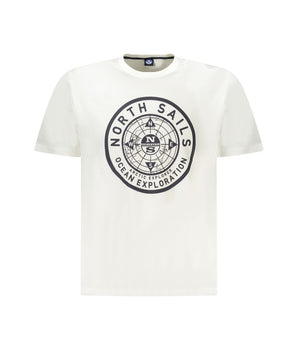 North Sails White Cotton Men T-Shirt