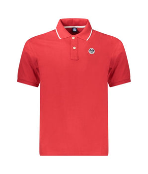 North Sails Red Cotton Men Polo Shirt