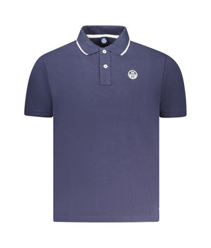 North Sails Blue Cotton Men Polo Shirt