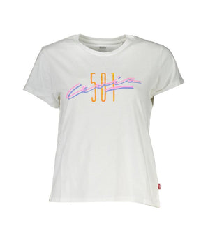 Levi's White Cotton Women T-Shirt