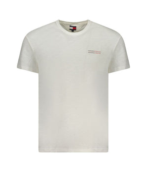 Tommy Hilfiger White Cotton Men T-Shirt