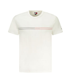 Tommy Hilfiger White Cotton Men T-Shirt