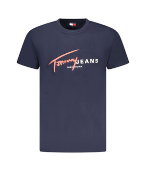 Tommy Hilfiger Blue Cotton Men T-Shirt