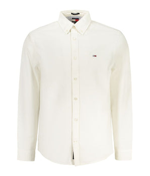 Tommy Hilfiger White Cotton Men Shirt
