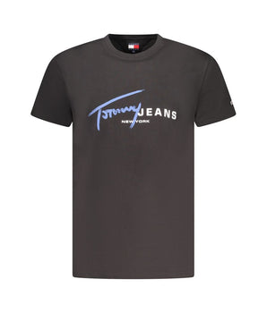 Tommy Hilfiger Black Cotton Men T-Shirt