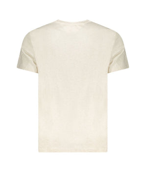 Tommy Hilfiger Beige Cotton Men T-Shirt