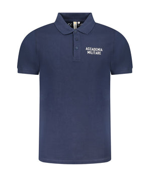 Accademia Militare Blue Cotton Polo Shirt