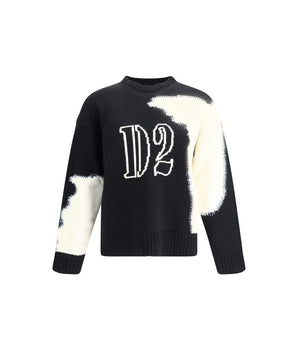 Dsquared² Black Wool Sweatshirt