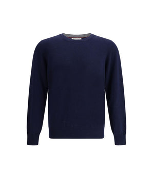 Brunello Cucinelli Blue Cashmere Cashmere Sweater