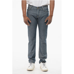 Corneliani ID Silk-blended Denims with Light Wash