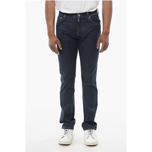 Corneliani ID LUXURY DENIM Dark-washed Denims with Ton-sur-ton Embroide