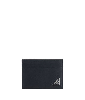 Prada Black Calf Leather Bos Taurus Wallet