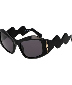 GCDS Black Acetate Sunglasses