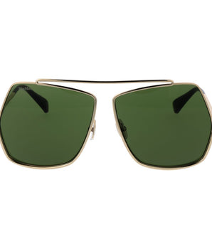 Max Mara Gold Metal Sunglasses