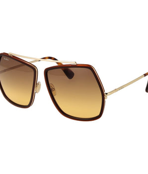 Max Mara Brown Metal Sunglasses