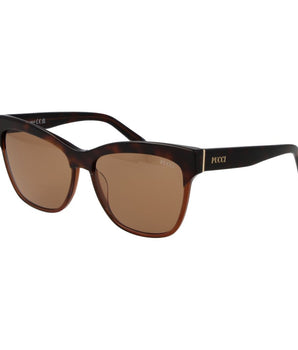 Emilio Pucci Brown Acetate Sunglasses