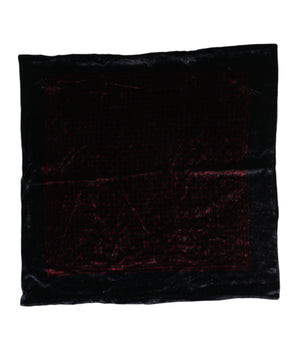 Dolce & Gabbana Black Red Viscose Square Men Foulard Scarf