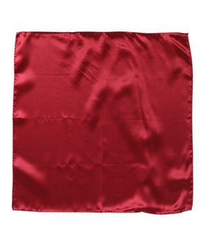 Pañuelo cuadrado de seda satinada roja lisa de Dolce &amp; Gabbana