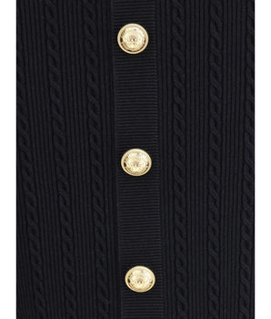 Balmain Gold Viscose Midi Skirt