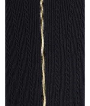 Balmain Gold Viscose Midi Skirt