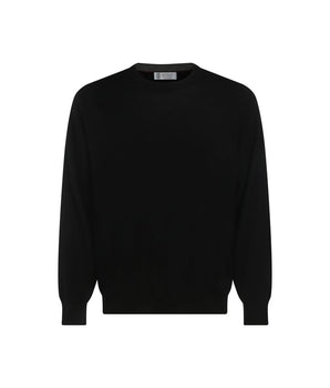 Brunello Cucinelli Black Fleece Wool Sweatshirt