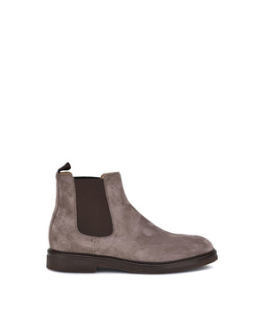 Brunello Cucinelli Brown Calf Leather Bos Taurus Chelsea Boots