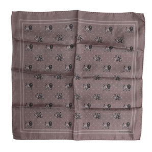 Dolce &amp; Gabbana Brown Animal Print Square Foulard Scarf