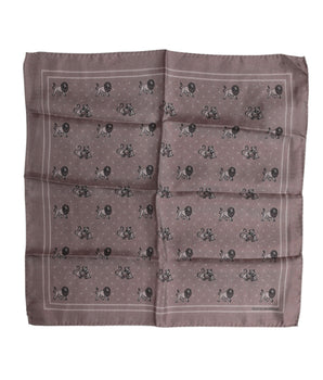 Bufanda cuadrada con estampado animal marrón de Dolce &amp; Gabbana