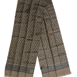 Dolce &amp; Gabbana Brown Printed Neck Warmer Men Foulard Scarf