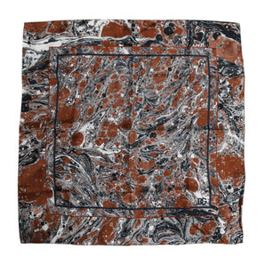 Dolce & Gabbana Multicolor Marble Silk Square Foulard Scarf