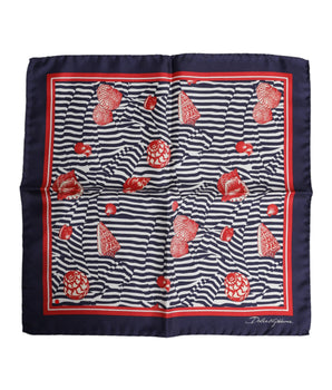 Bufanda cuadrada multicolor con conchas marinas de Dolce &amp; Gabbana para hombre