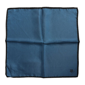 Dolce & Gabbana Blue DG Crown Silk Square Men Foulard Scarf