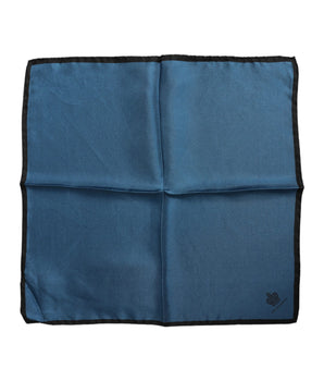 Dolce & Gabbana Blue DG Crown Silk Square Men Foulard Scarf