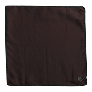 Dolce & Gabbana Brown DG Crown Silk Square Men Foulard Scarf