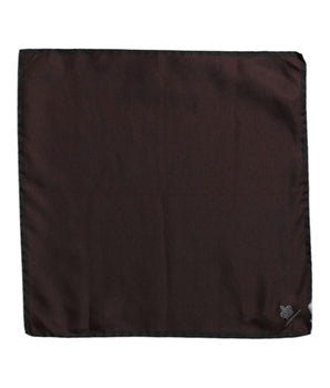 Dolce & Gabbana Brown DG Crown Silk Square Men Foulard Scarf