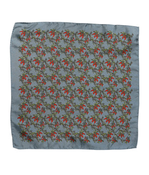 Dolce & Gabbana Gray Chilis Silk Square Men Foulard Scarf