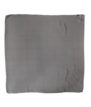 Pañuelo cuadrado de seda gris y negro para mujer de Dolce &amp; Gabbana