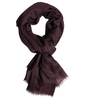 Dolce & Gabbana Maroon Cashmere Neck Warmer Wrap Shawl Scarf