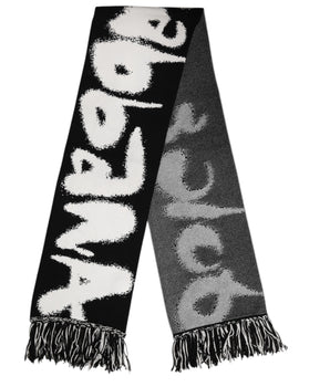 Bufanda tipo chal Dolce &amp; Gabbana con logotipo negro para hombre