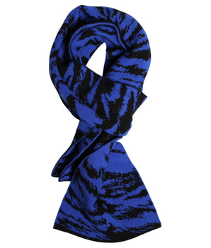 Bufanda tipo chal con logotipo azul y negro de Dolce &amp; Gabbana