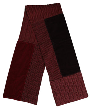 Bufanda chal envolvente y calentador de cuello negro y granate de Dolce &amp; Gabbana