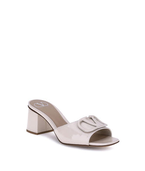 Valentino Garavani Cream Calf Leather Bos Taurus Sandals