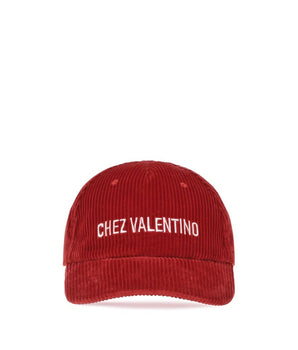 Valentino Garavani Red Cotton Cap (Baseball Hat)