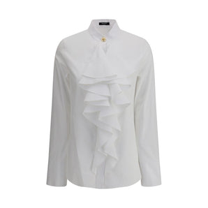 Balmain JABOT COLLAR POPELINE COTON SHIRT