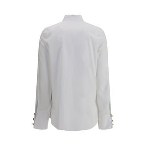 Balmain JABOT COLLAR POPELINE COTON SHIRT